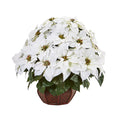 22" Poinsettia Artificial Arrangement in Decorative Planter by Nearly Natural