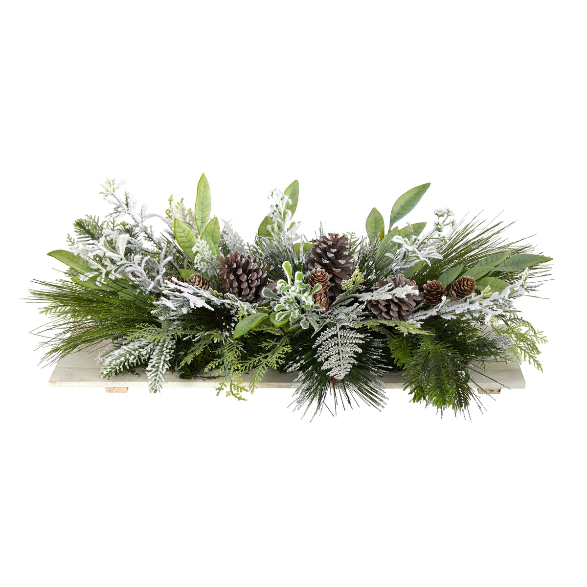 26" Flocked Christmas Artificial Arrangement by Nearly Natural
