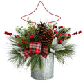 17.5" Christmas Pine Cone and Berries Arrangement by Nearly Natural