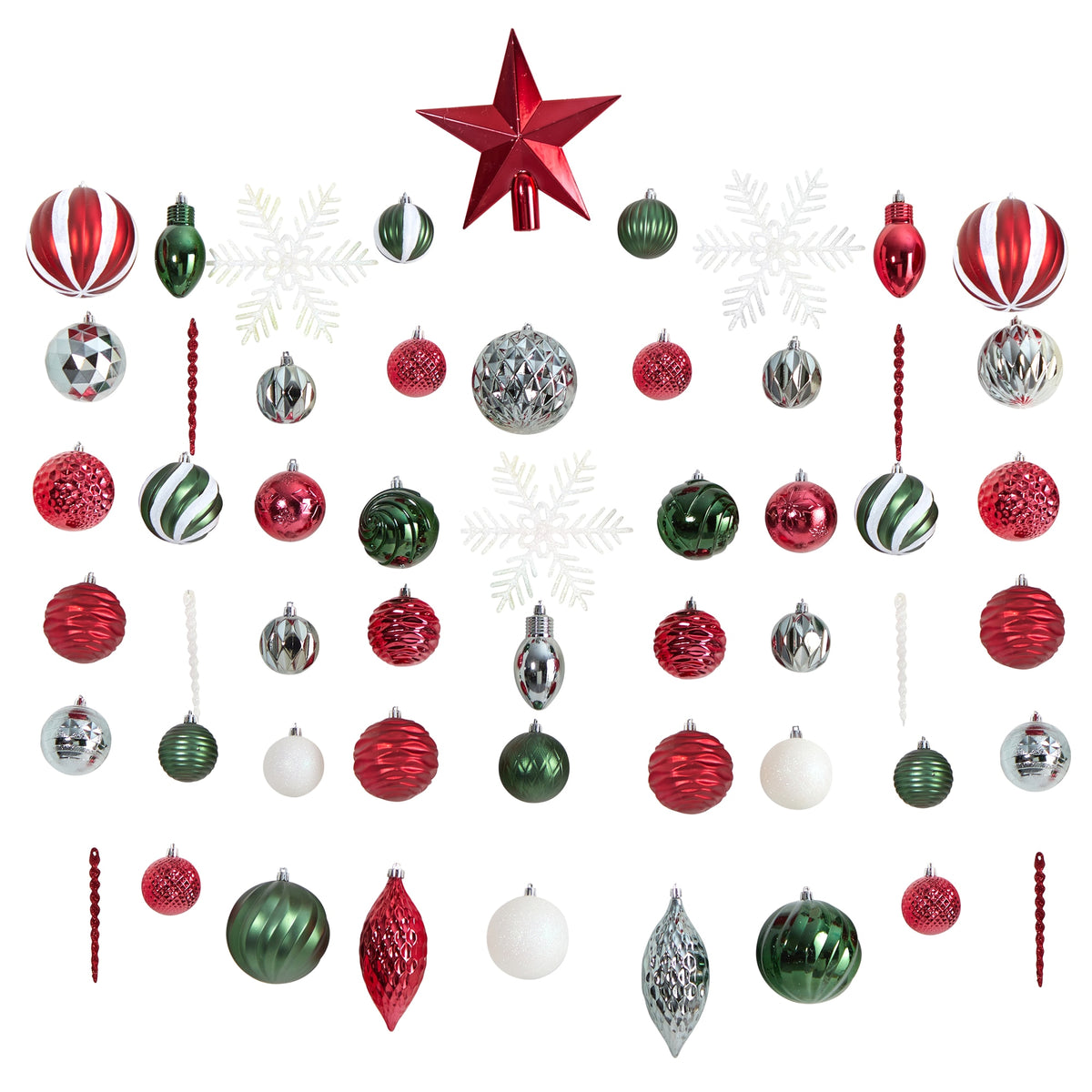 Shatterproof, 100 Count Christmas Tree Ornament Box Set by Nearly Natural