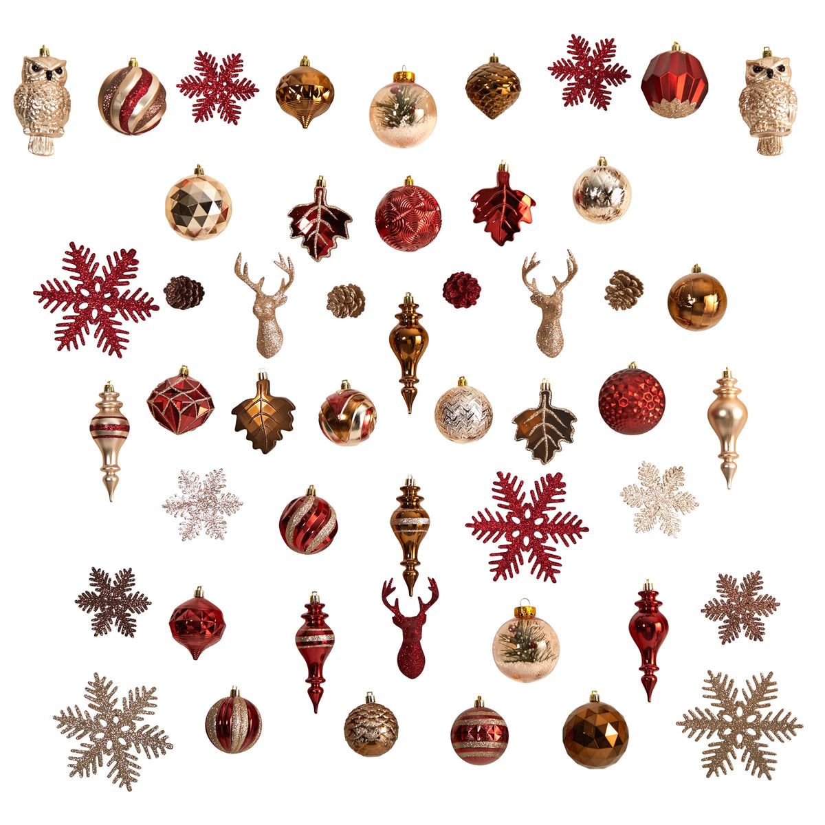 52 pcs Shatterproof Ornament Pack by Nearly Natural
