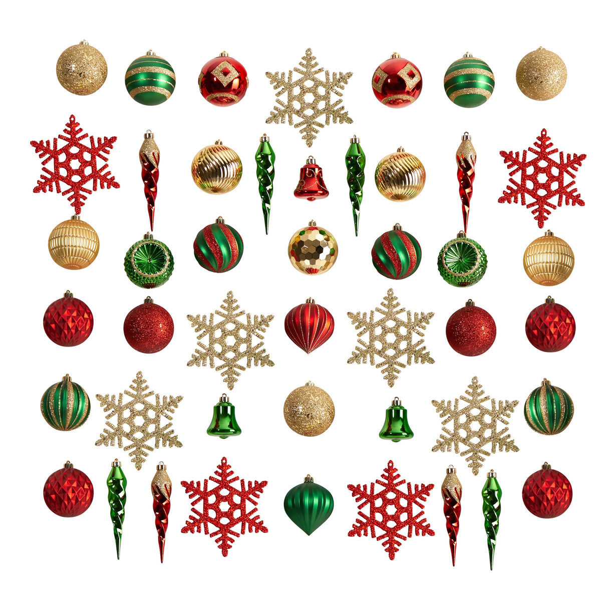 50 pcs Shatterproof Ornament Set by Nearly Natural