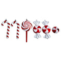 7 in. Assorted Candy Cane Xmas Deluxe Shatterproof Set of 6 by Nearly Natural