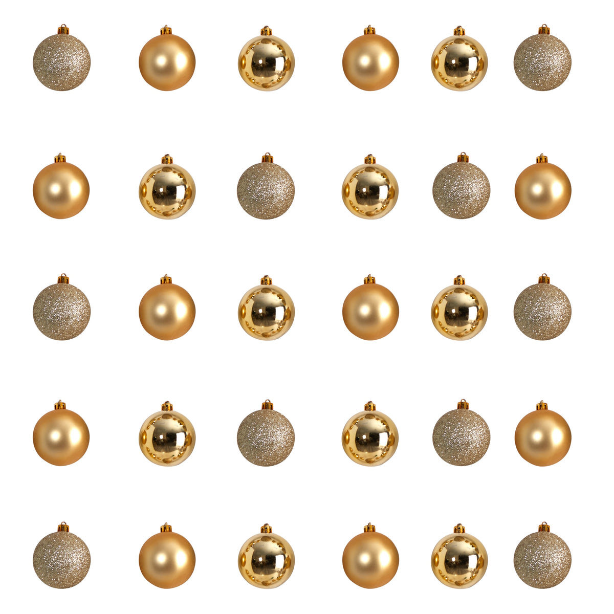 30 Count 2.5" Shatterproof Ornament Set w by Nearly Natural in Gold