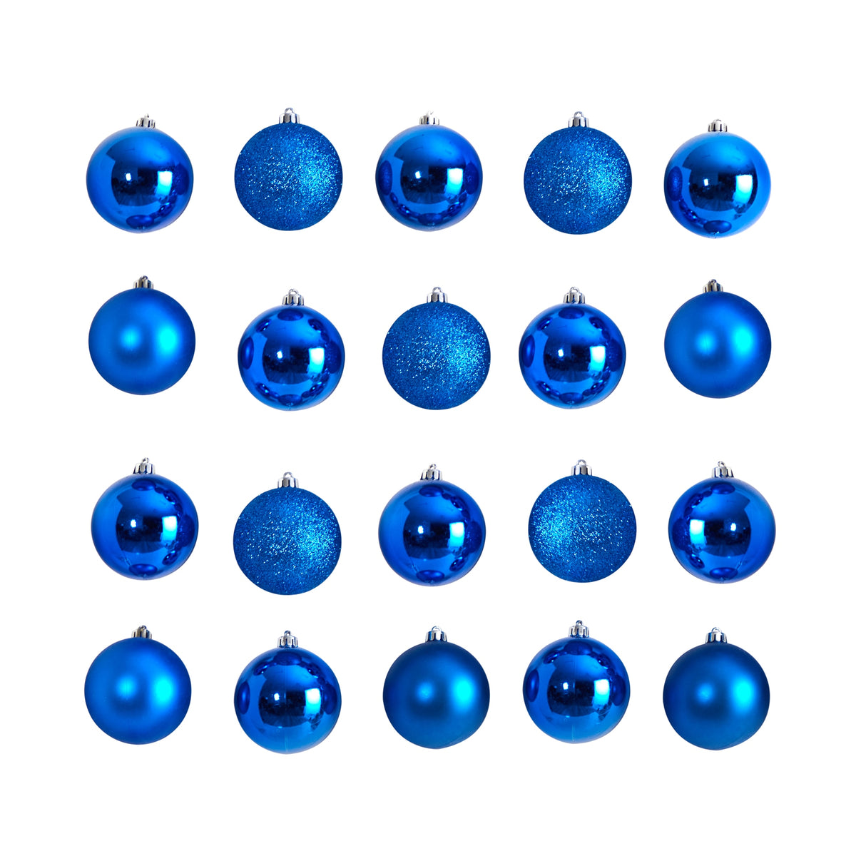 Holiday 20 Count 3" Shatterproof Ornament Set by Nearly Natural in Blue