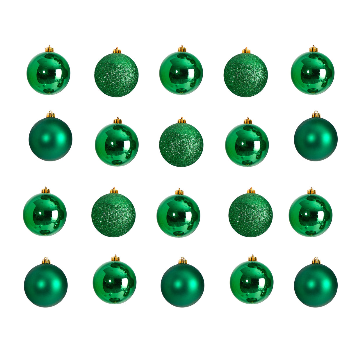 Holiday 20 Count 3" Shatterproof Ornament Set by Nearly Natural in Green