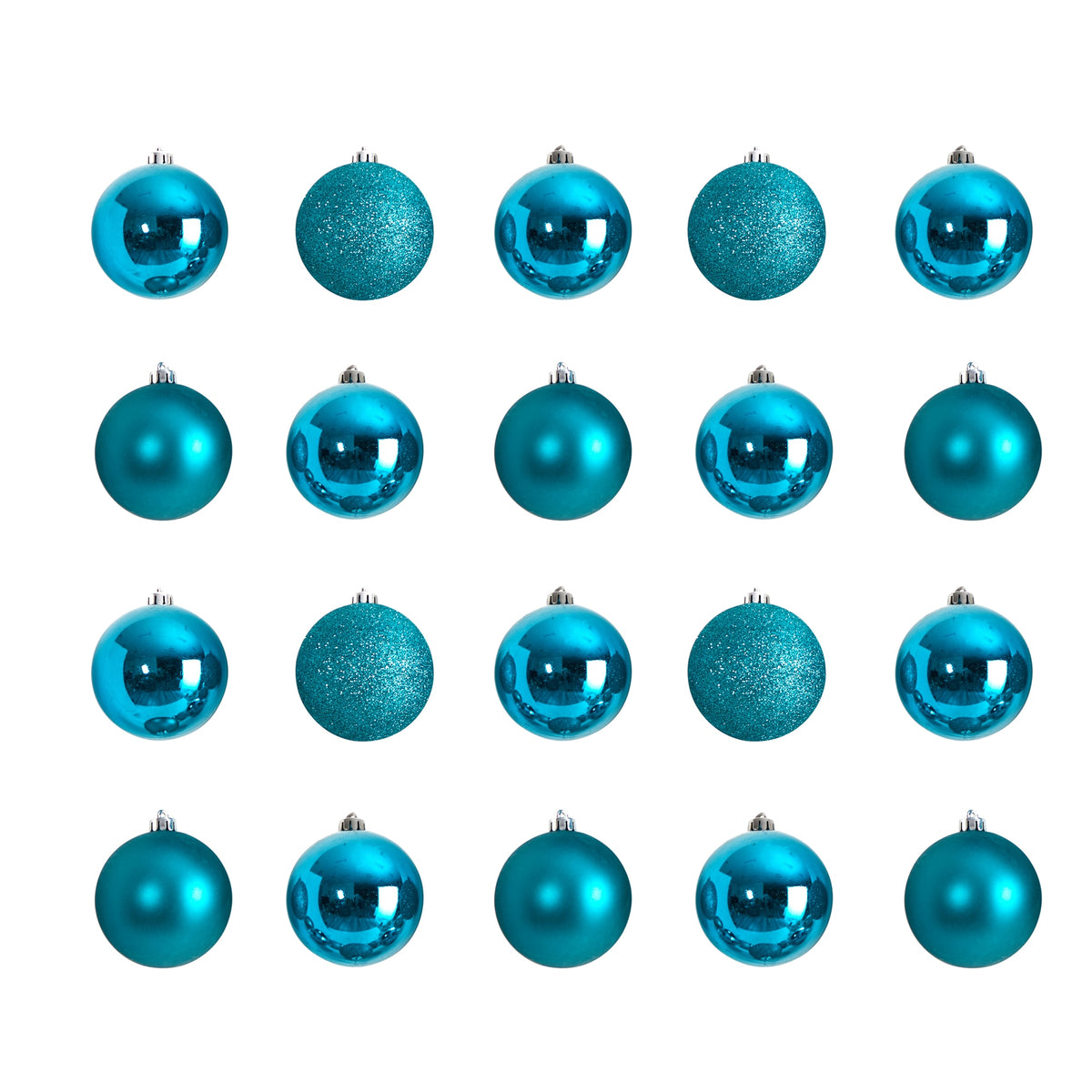 Holiday 20 Count 3" Shatterproof Ornament Set by Nearly Natural in Teal