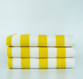 HR Cotton yellow and white Palm cabana stripe towel. Selling quantity is stated in the listing.