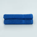 Royal blue 16x27 16/S ring-spun cotton hand towel. Supplier product photograph.