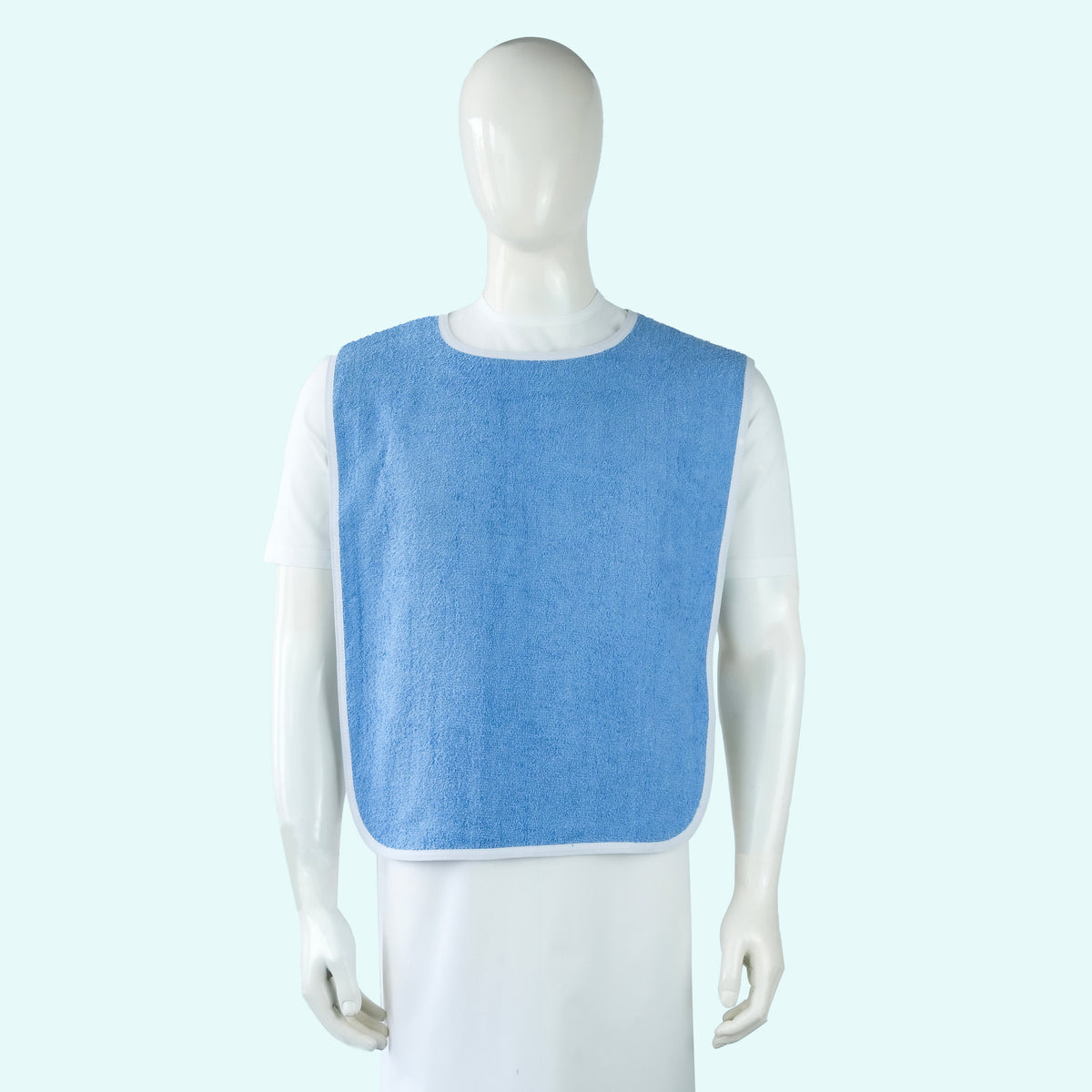 18X30 3.30 LBS 16/S 100% COTTON BLUE TERRY BIB; sold in the package quantity stated in this listing.