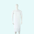 White 36x42 100% cotton apron without pocket.