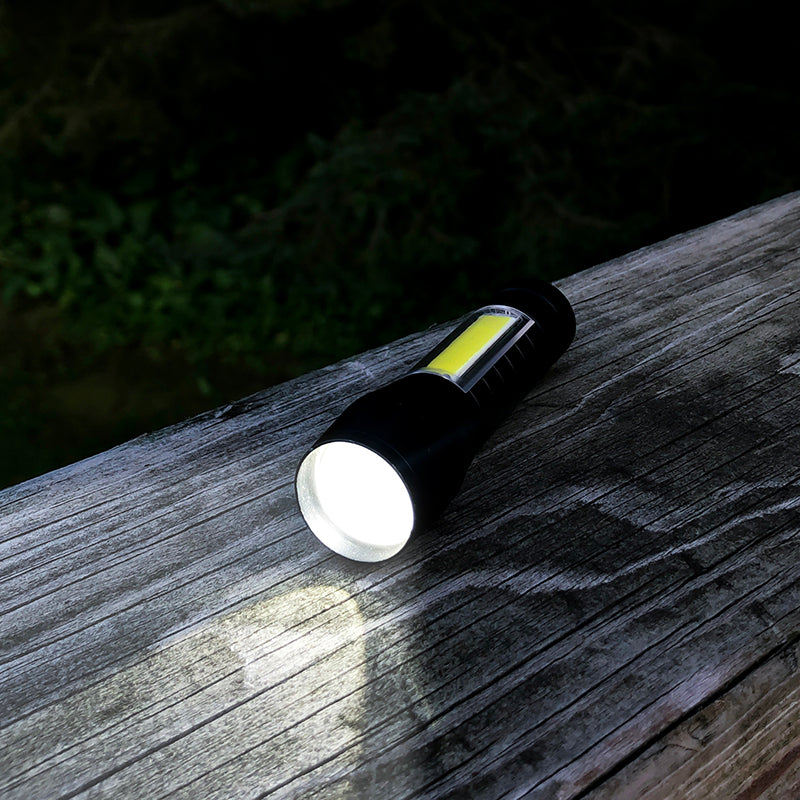 Flipo Micro Tactical Rechargeable LED Flashlight & COB LED Work Light | Multi Style 12-Piece Display