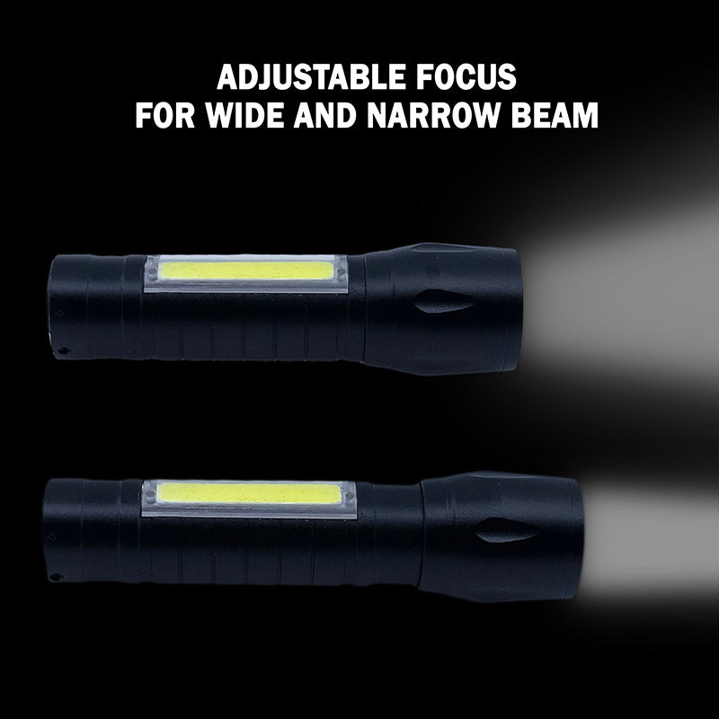 Flipo Micro Tactical Rechargeable LED Flashlight & COB LED Work Light | Multi Style 12-Piece Display