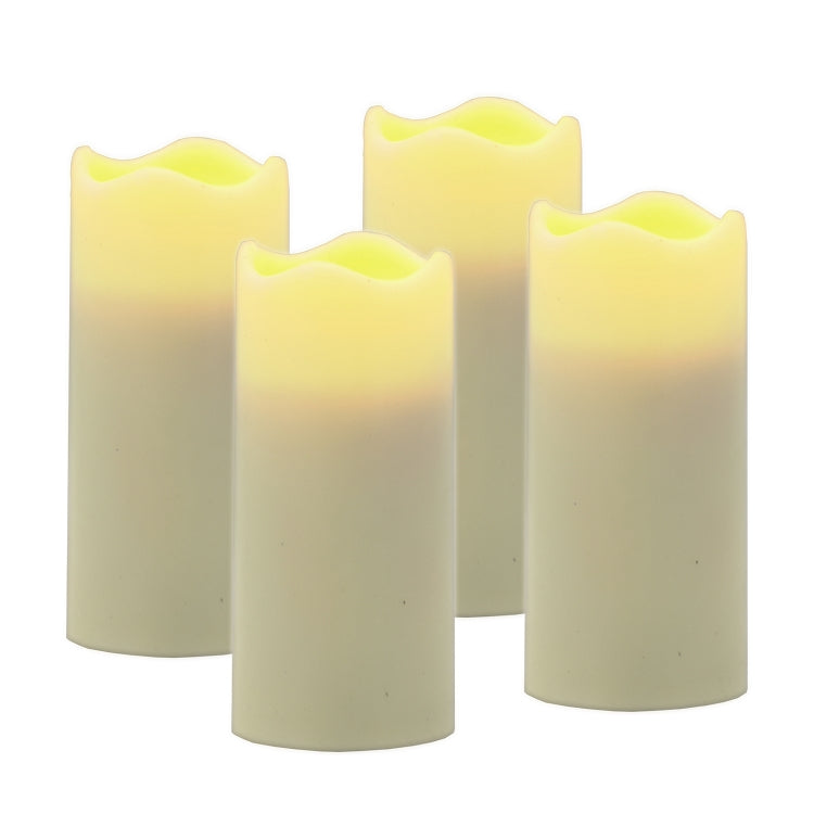Flameless LED Votive Candles with Timer - Set of 4