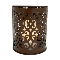 Etched Montrose Sconce with Flameless Candle