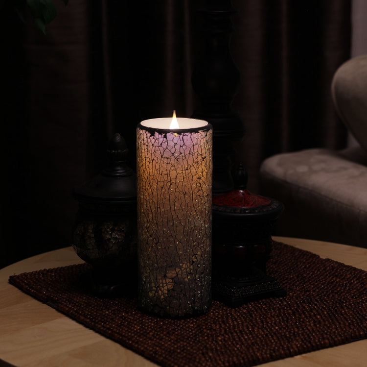 Solare 3D Virtual Flame Candles with Color-Hue Technology Mirrored Mosaic