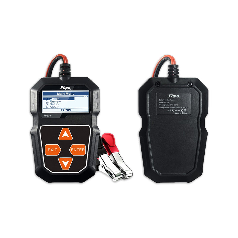 Flipo Battery Digital Battery Tester, for Automobiles & Motorsport Batteries