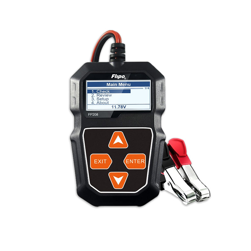 Flipo Battery Digital Battery Tester, for Automobiles & Motorsport Batteries