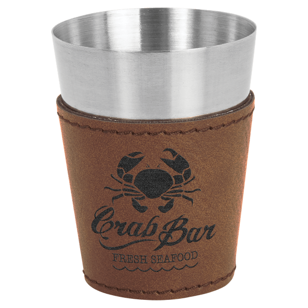 Leatherette & Stainless Steel Shot Glass