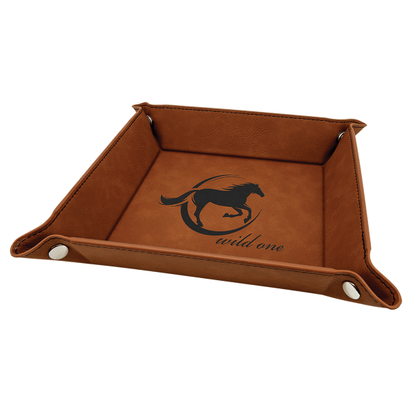Leatherette Snap Up Tray — Medium(6*6)
