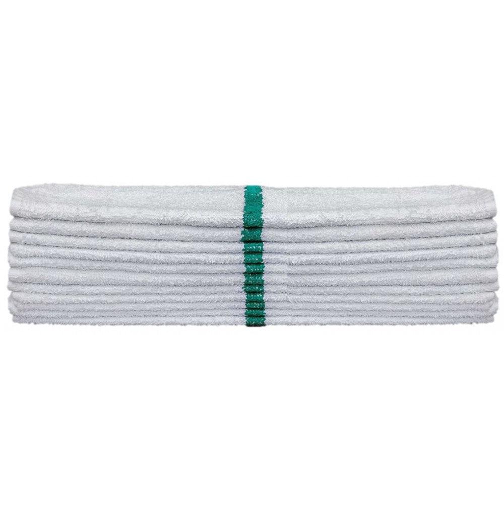 16X19 30 OZ GREEN CENTER STRIPE BAR MOP