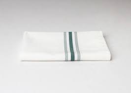 17X26 55/45 BLENDED GREEN STRIPE BISTRO NAPKIN