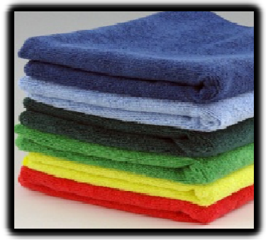 Representative example; sold item: 12x12 Microfiber Towel - Blue, 280GSM (12pcs/Pak; 600pcs/Carton)