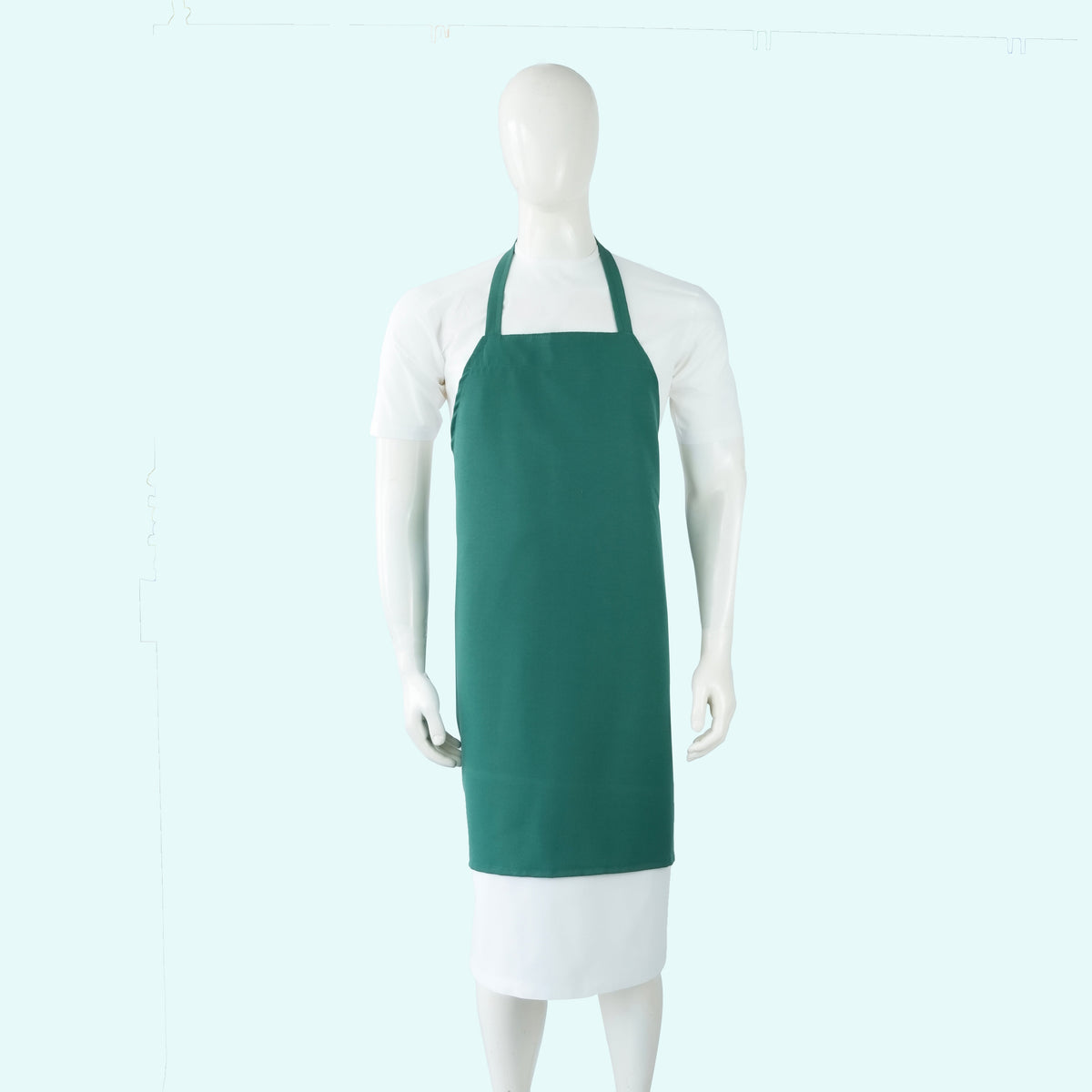 Representative example; sold item: 28X32 6.4oz SPUN POLY BIB APRON - BLACK NO/POCKET ( SPAP2833BLK )