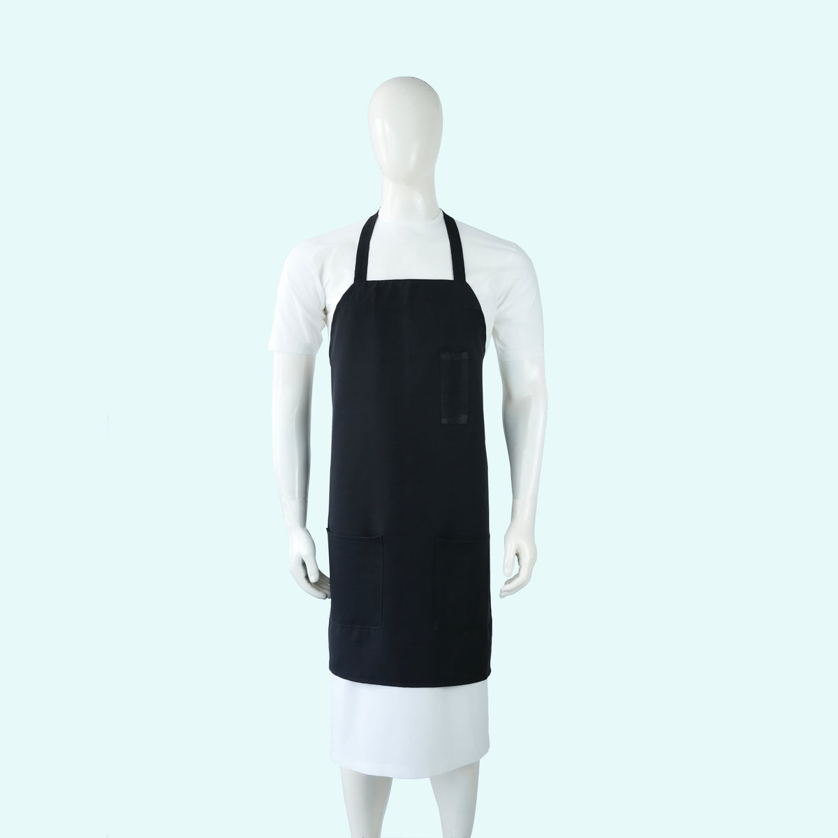 Representative example; sold item: 28x32 6.4oz SPUN POLY BIB APRON-ROYAL BLUE 3/POCKET ( SP2832RBL3P )
