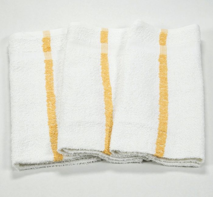 16X27 2.75LBS 10/S GOLD STRIPE HAND TOWEL [50 DOZ/BALE]