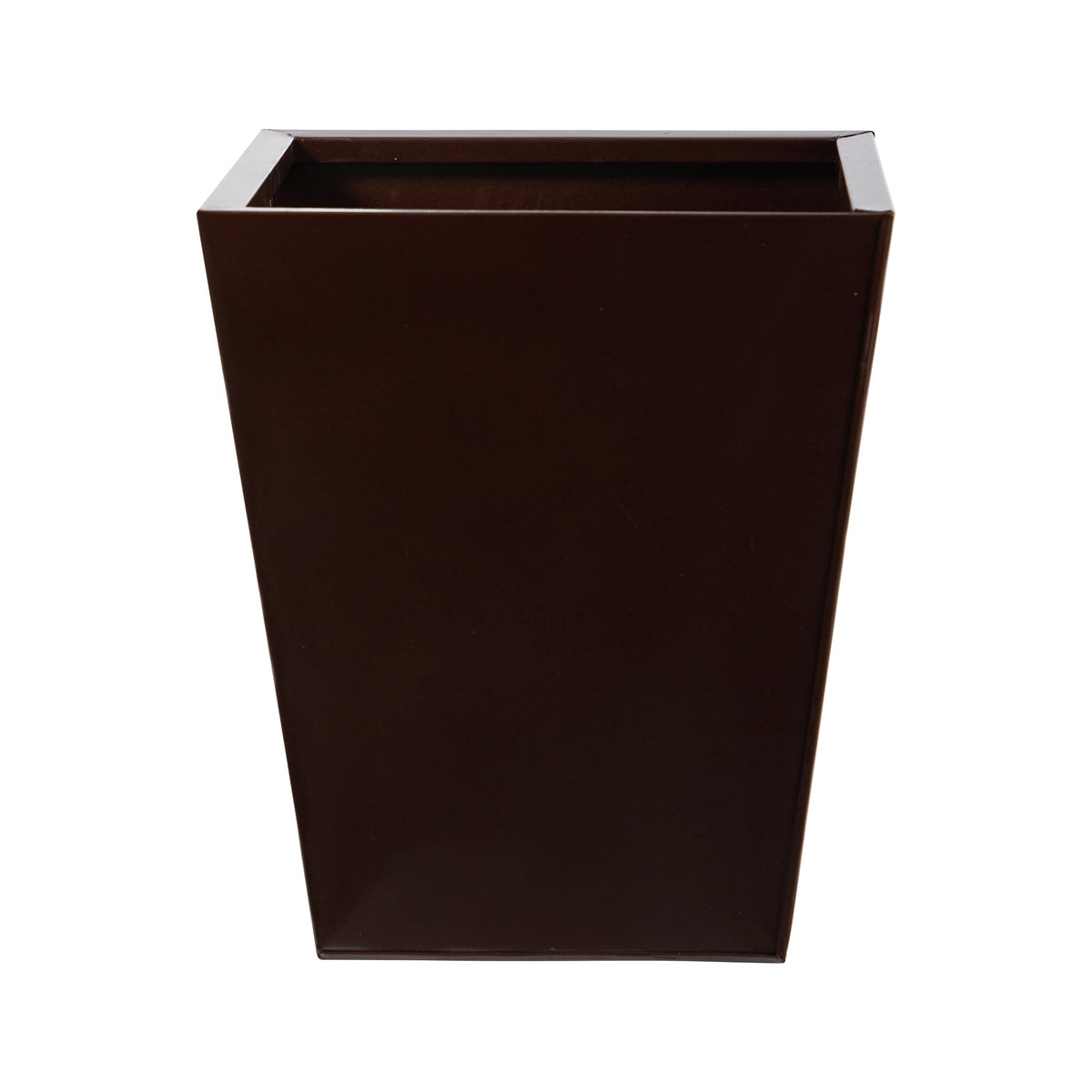 15" Classic Square Metal Planter by Nearly Natural in Bronze