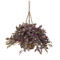 28" Fall Laurel Leaf with Berries Plant in Hanging Basket by Nearly Natural