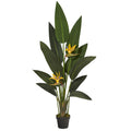 4.5' Bird of Paradise Artificial Plant (Real Touch) by Nearly Natural