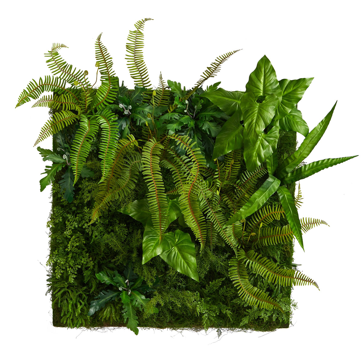 40" x 40" Mixed Greends Artificial Living Wall by Nearly Natural