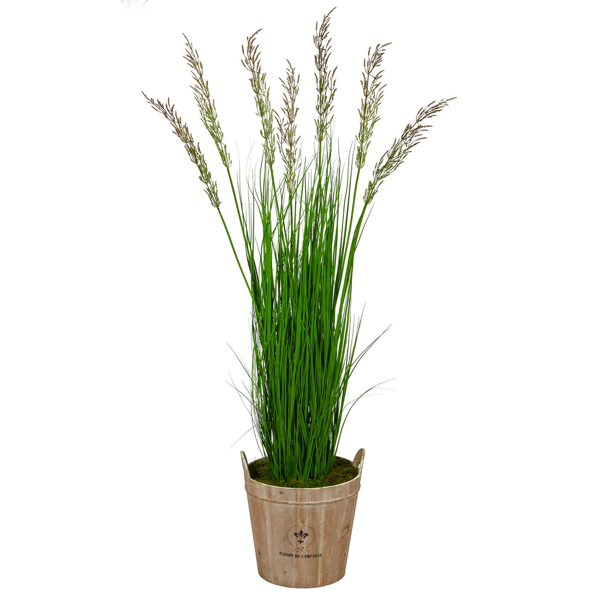 64" Wheat Grass Artificial Plant in Farmhouse Planter by Nearly Natural