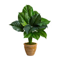 30" Large Philodendron Leaf Plant in Decorative Planter by Nearly Natural