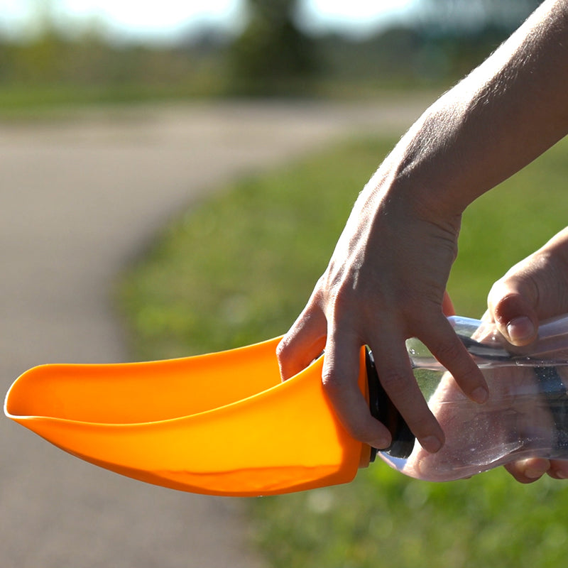Fold-A-Bowl Portable Pet Water Bottle & Bowl