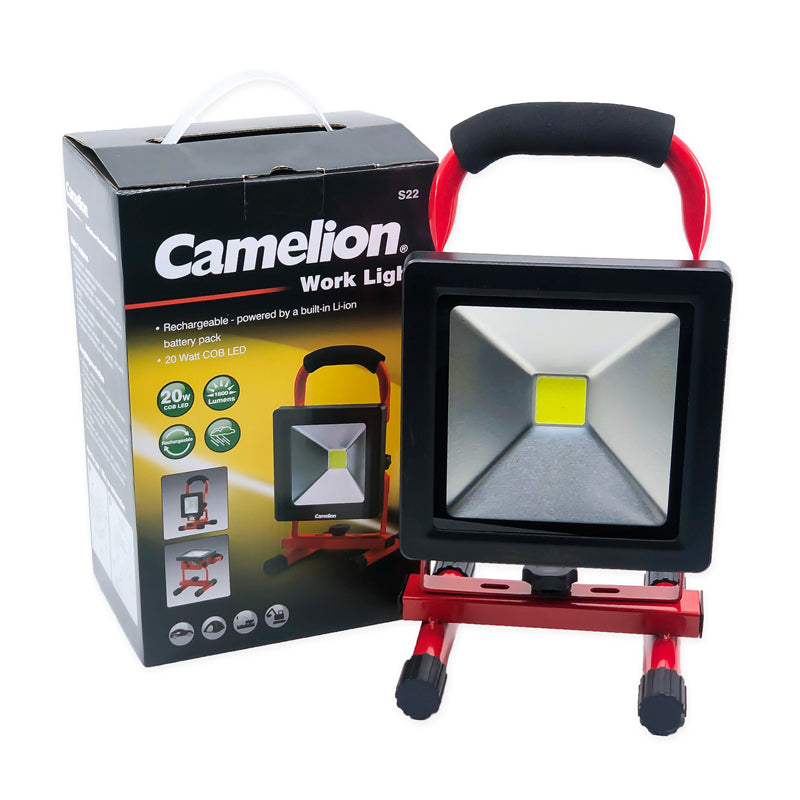 Camelion 20W COB LED Rechargeable Work Light w/ Kick Stand