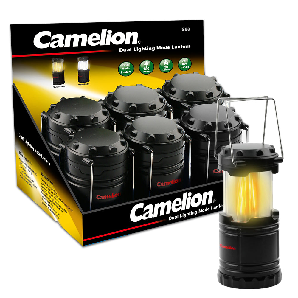 Camelion S86 120-Lumen Dual Mode Lantern, 6 PC Display