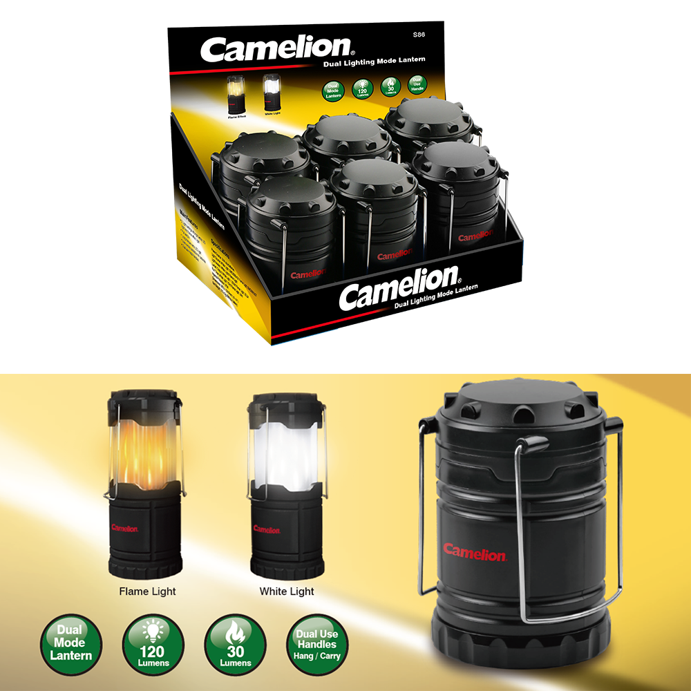 Camelion S86 120-Lumen Dual Mode Lantern, 6 PC Display