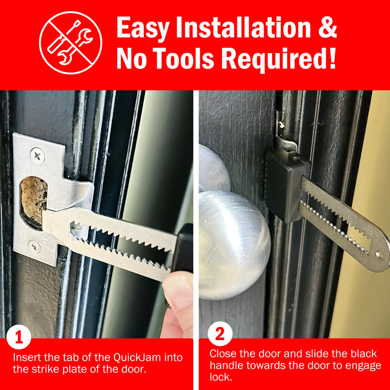 QuickJam™ Universal Portable Door Blocker | 12 PC Display