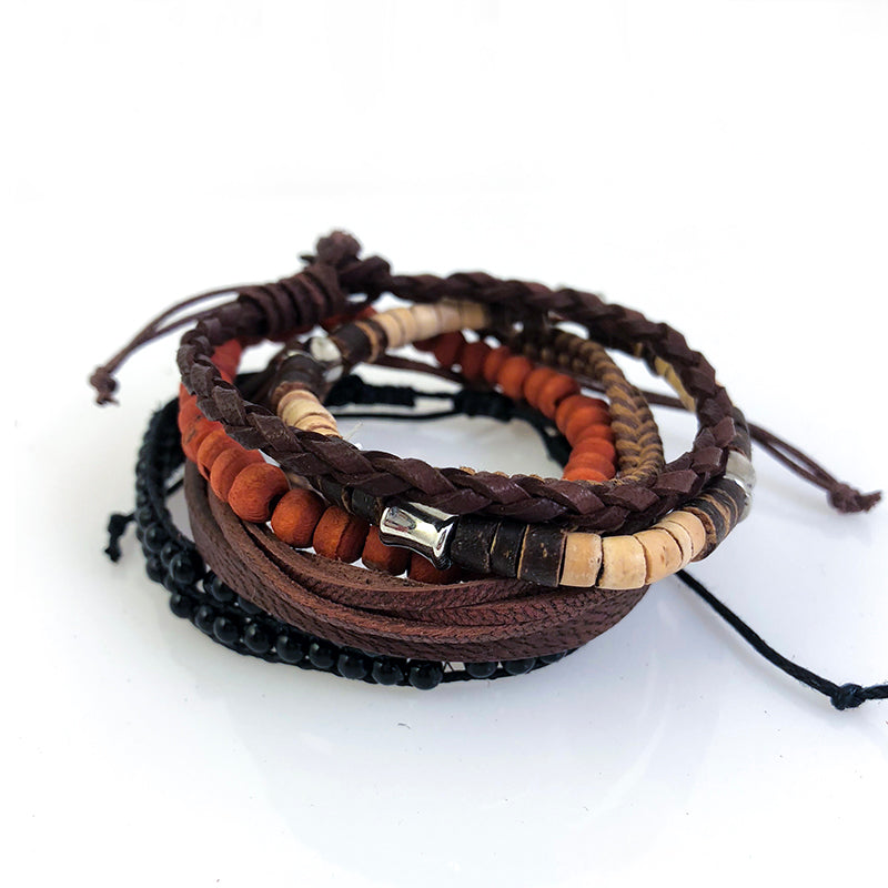Balinese Tribal Evolution Beaded Bracelet Set - 36 PC Display