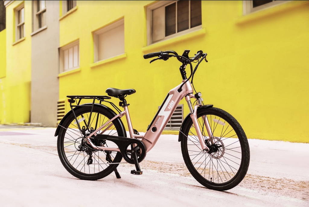 GIO Storm electric bike front detail
