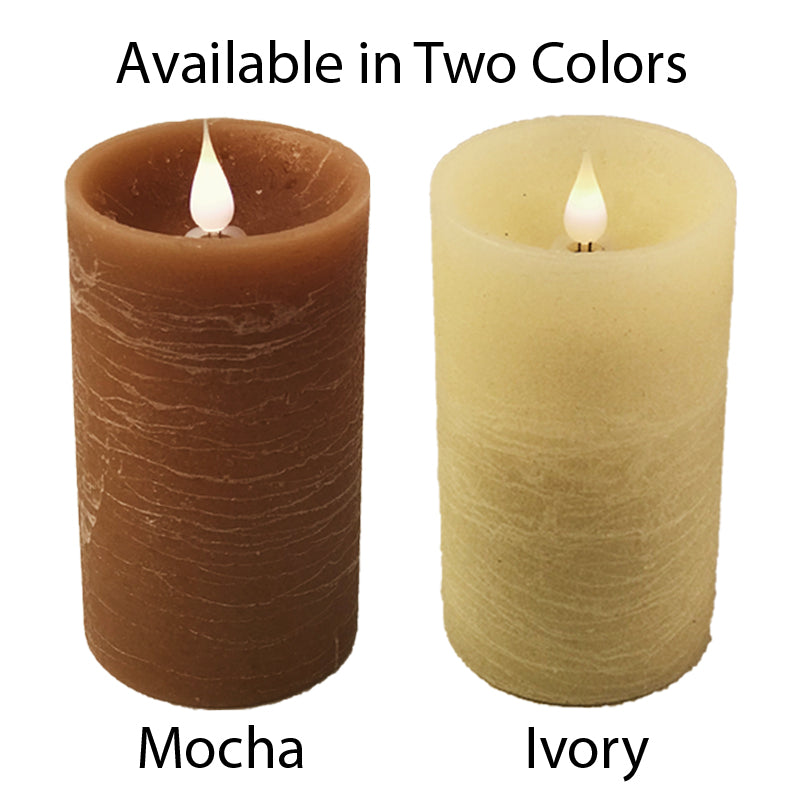 Solaré Distressed 3D Virtual Flame 3x5 Wax Candle