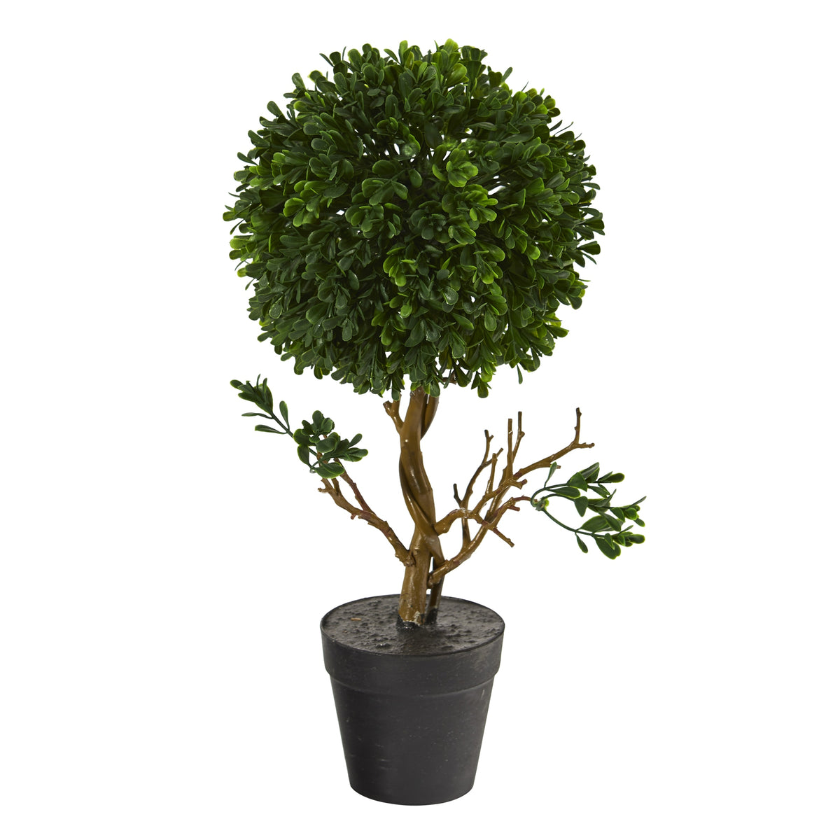 15" Boxwood Topiary Tree UV Resistant (Indoor/Outdoor) by Nearly Natural