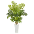 68" Hawaii Palm Artificial Tree in Tall White Planter by Nearly Natural