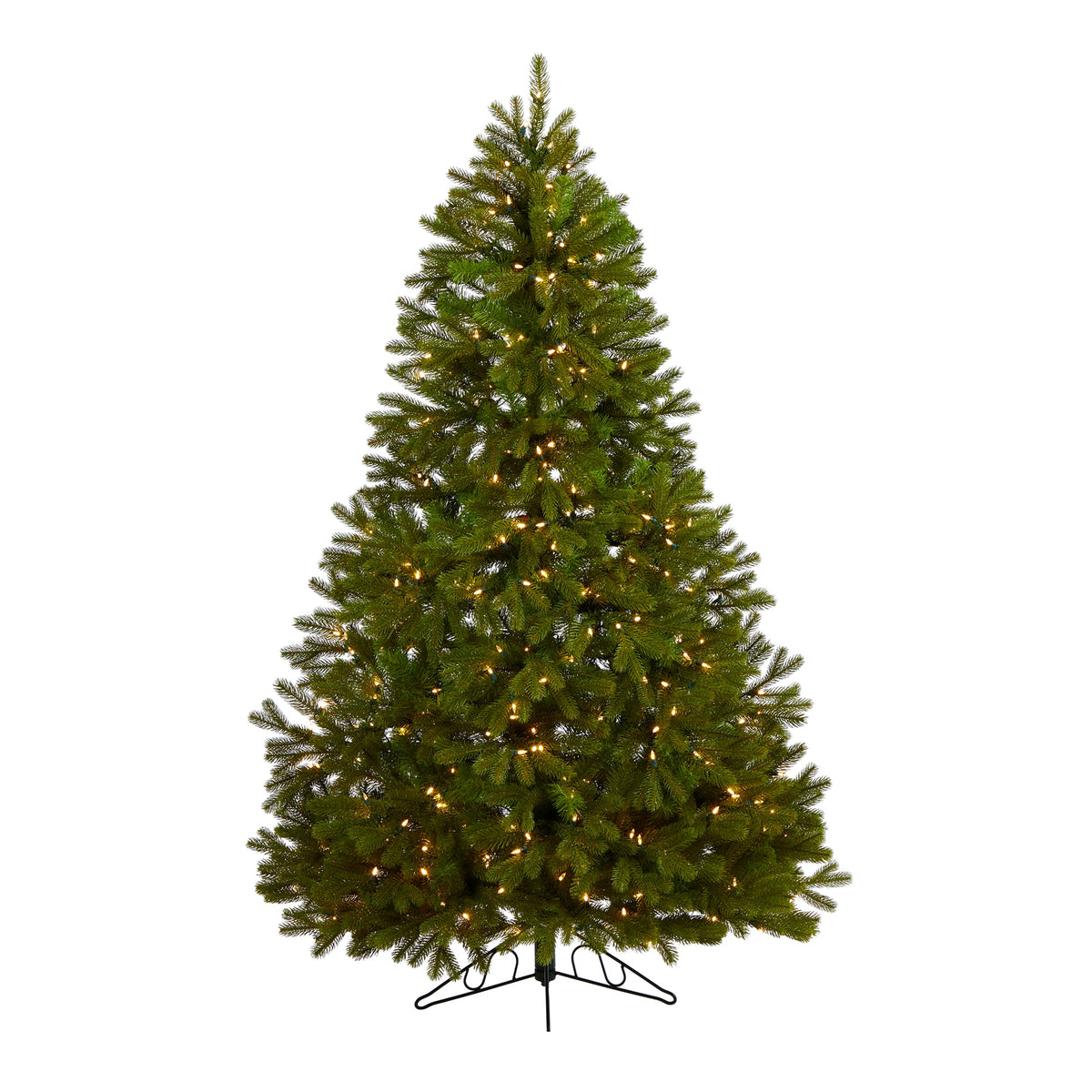 6' Cambridge Flat Back Xmas Tree w/350 MF LEDs and 642 Tips by Nearly Natural