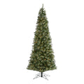 10' Cashmere Slim Xmas Tree w/750 Lights and 1980 Tips by Nearly Natural