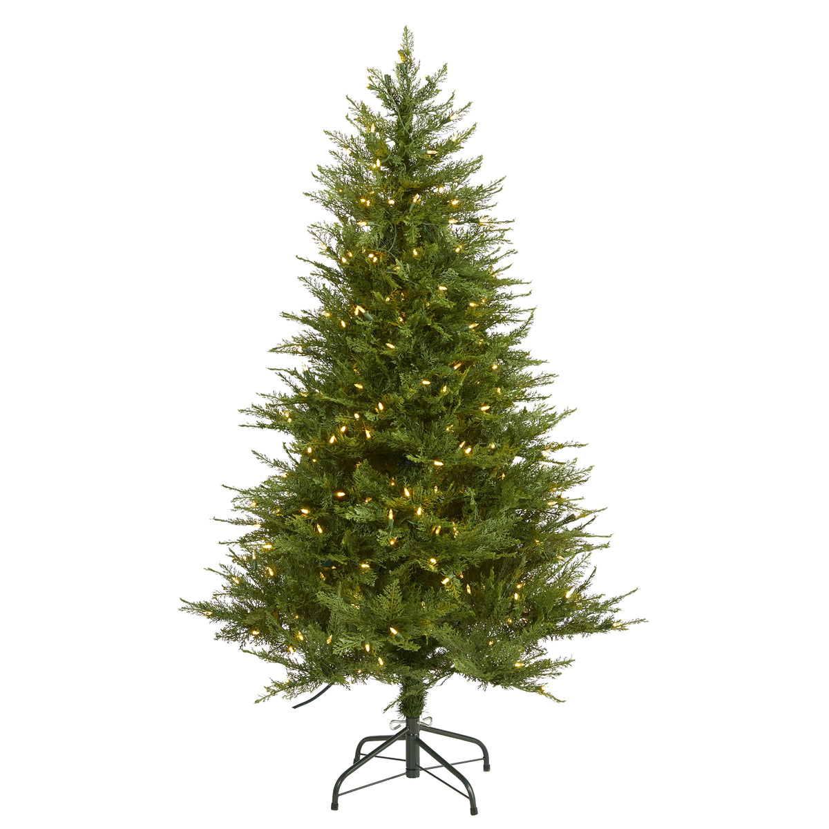 5' Wisconsin Fir Xmas Tree 250 LED Lights and 578 Tips by Nearly Natural