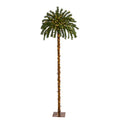 6' Xmas Palm Tree with 200 LED Lights and 64 Tips by Nearly Natural